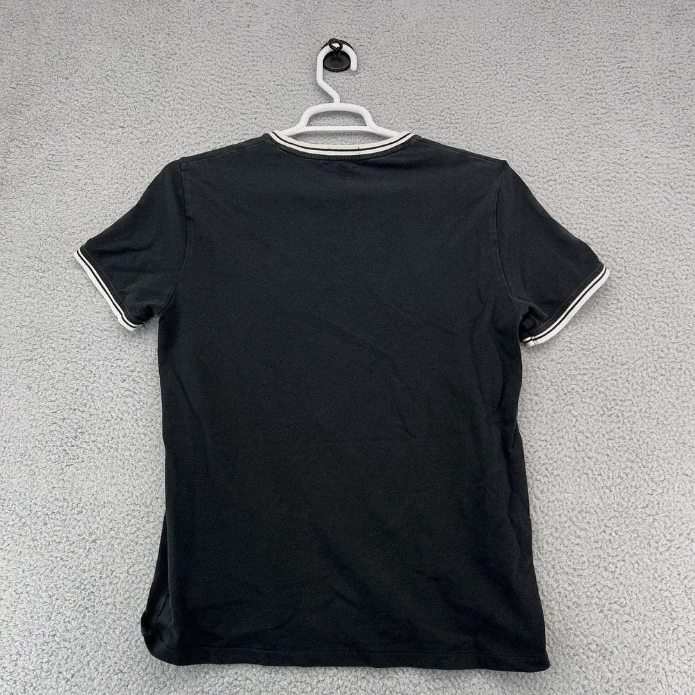 Polo Ralph Lauren Custom Slim Fit Black Crew Neck T-Shirt Men's Size Large Embro
